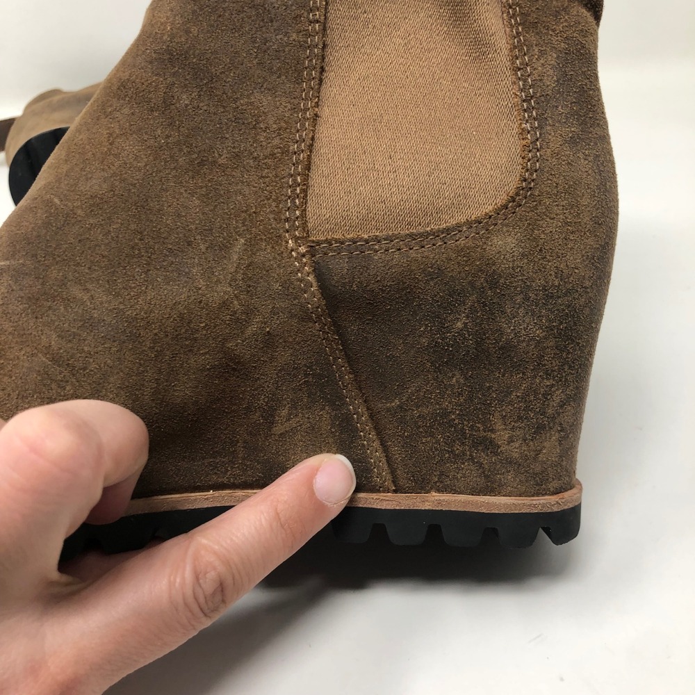 UGG Kasen Waterproof Wedge Bootie Women 7.5 Stout Brown Suede 1095136 - Picture 14 of 16